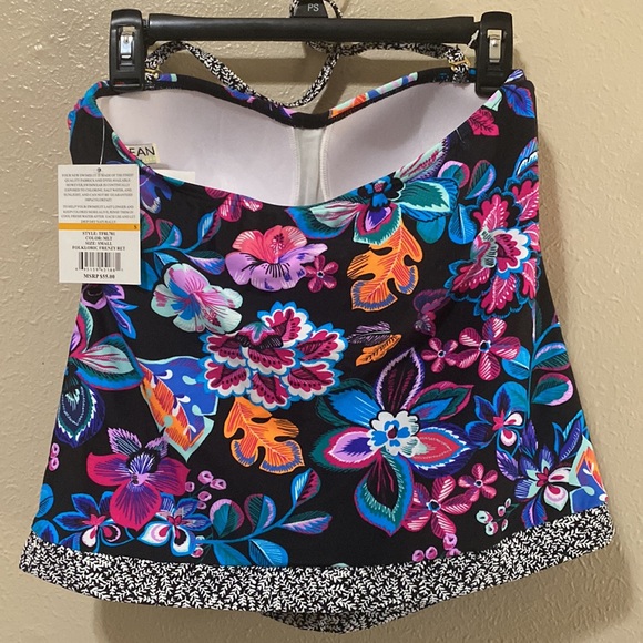 Colorful Floral Tankini *NWT* size S by 24th & Ocean - Picture 2 of 7